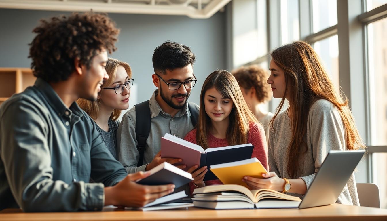 Structured study materials and learning resources on a desk
