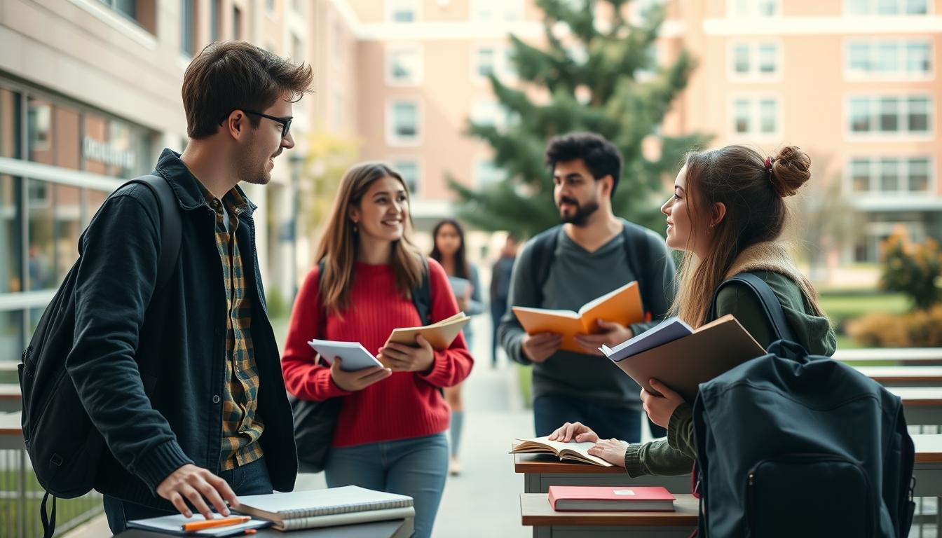 Modern university campus for students
